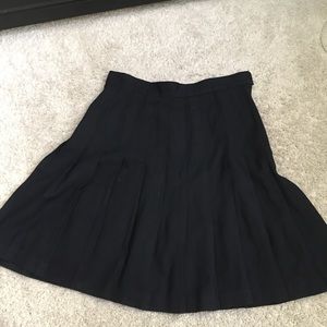 Dark Blue Pleated Skirt